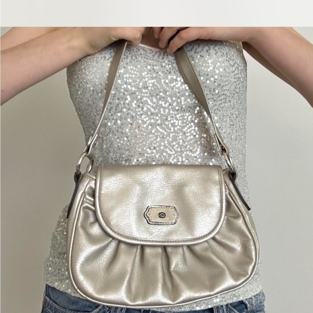 Rosetti Metallic Silver Shoulder Bag